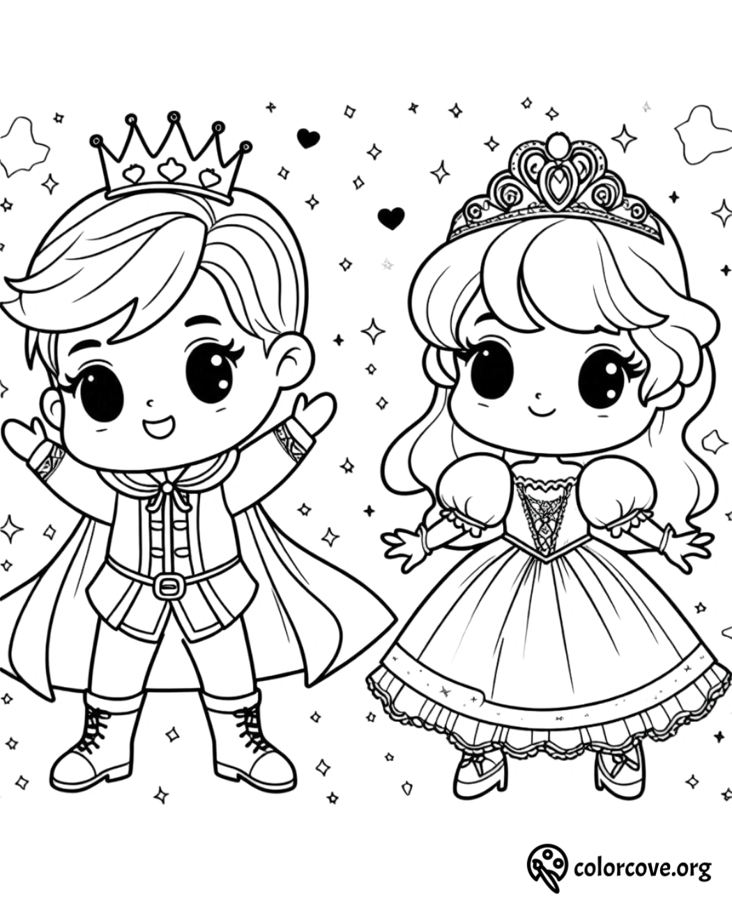 Cute Princess Coloring Pages Free Printable (2)