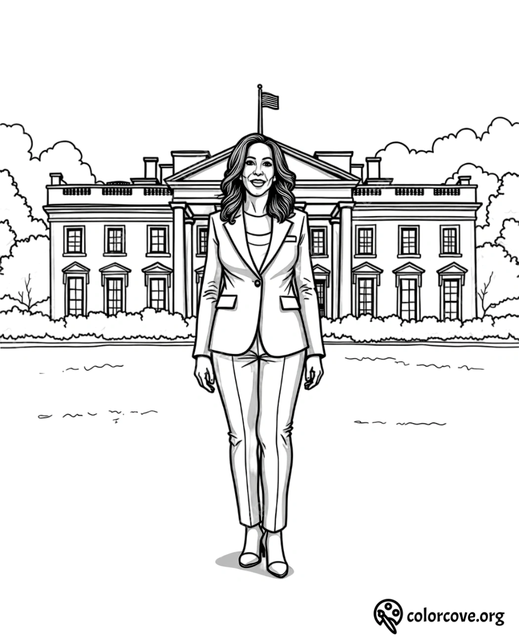 Kamala Harris Coloring Pages Free Printable Sheet (13)