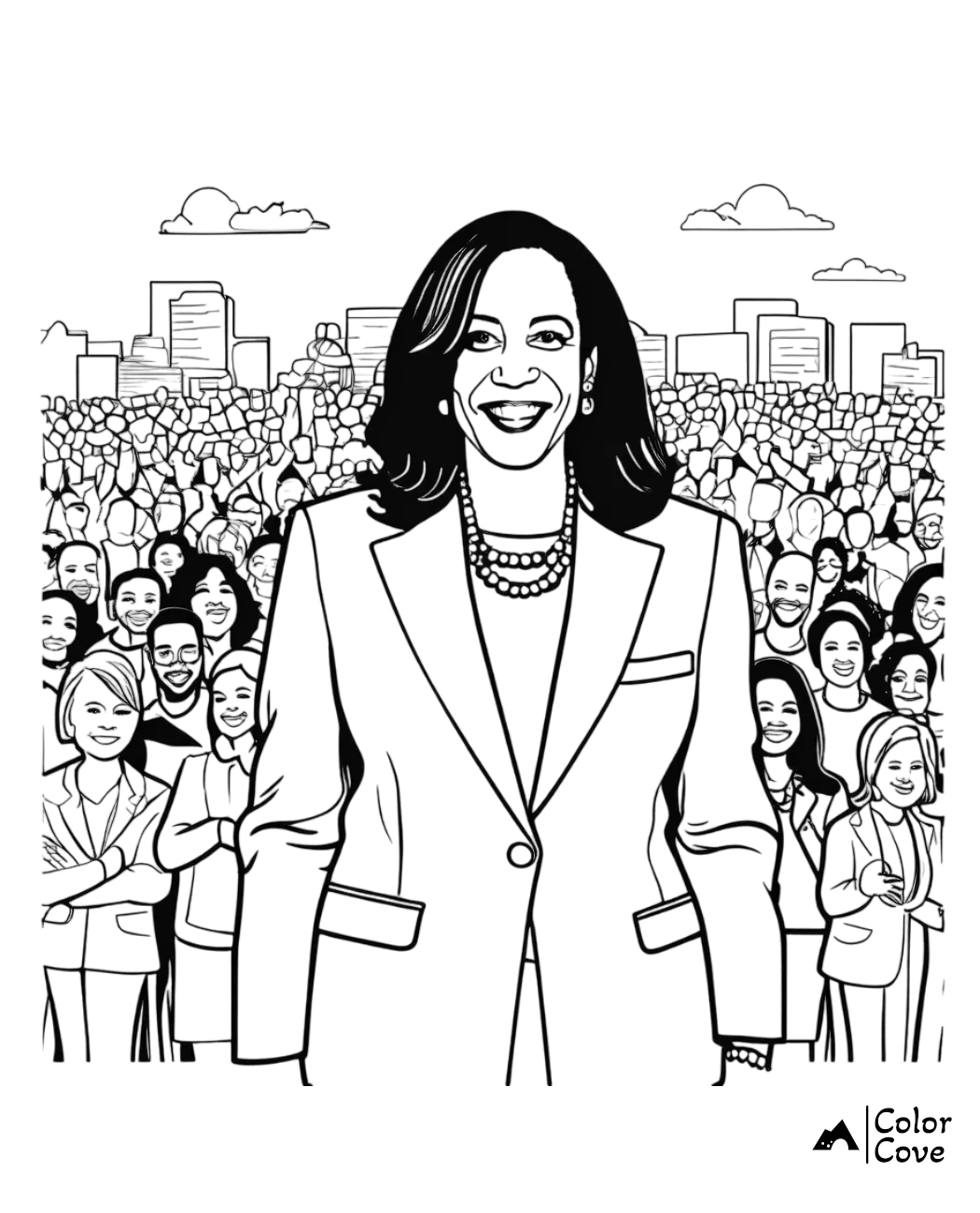 Kamala Harris Coloring Pages Free Printable Sheet (5)