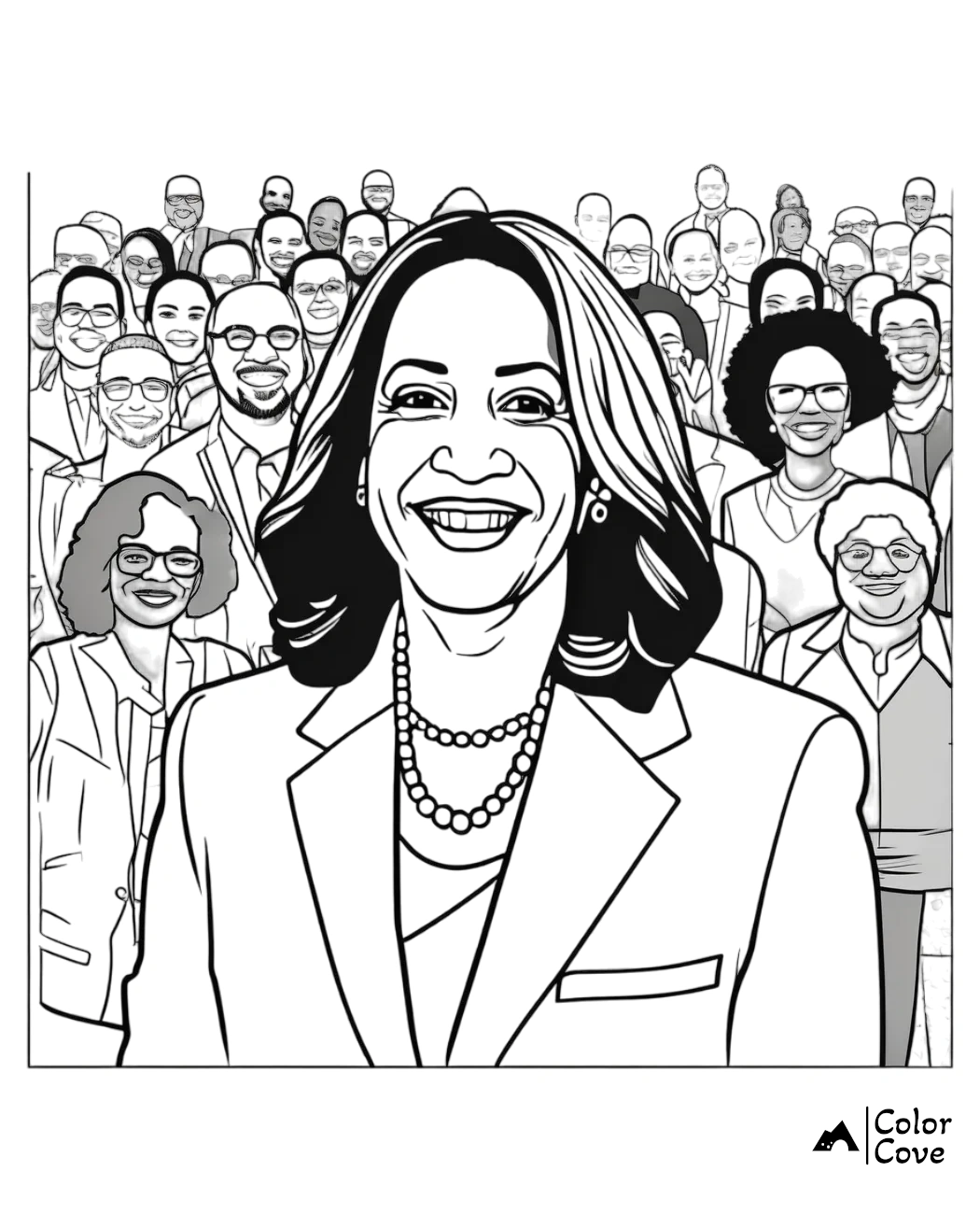 Kamala Harris Coloring Pages Free Printable Sheet (6)