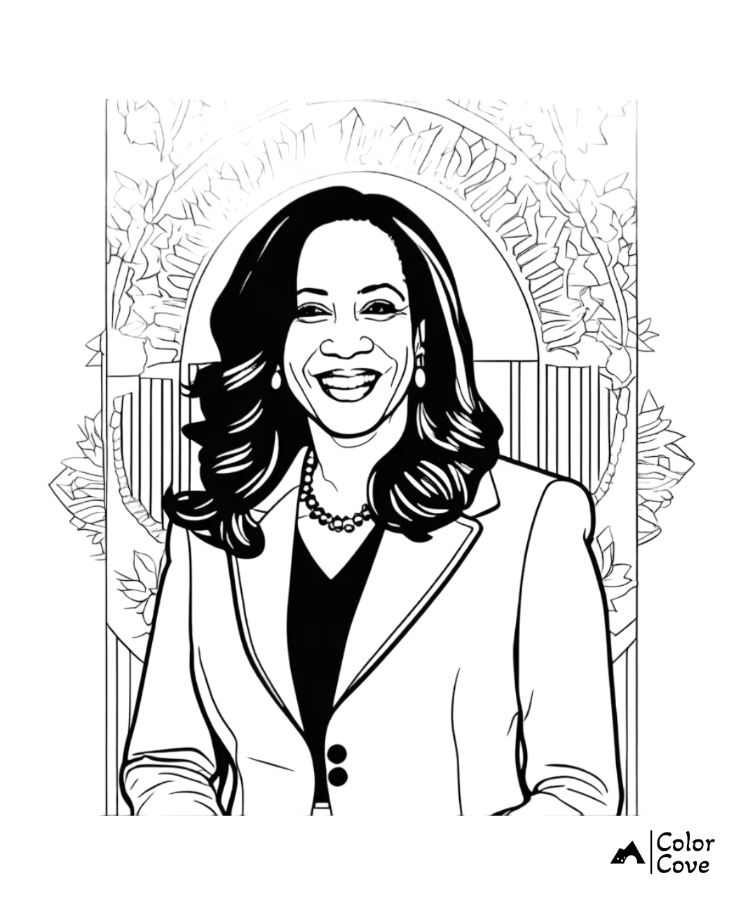 Kamala Harris Coloring Pages Free Printable Sheet (7)