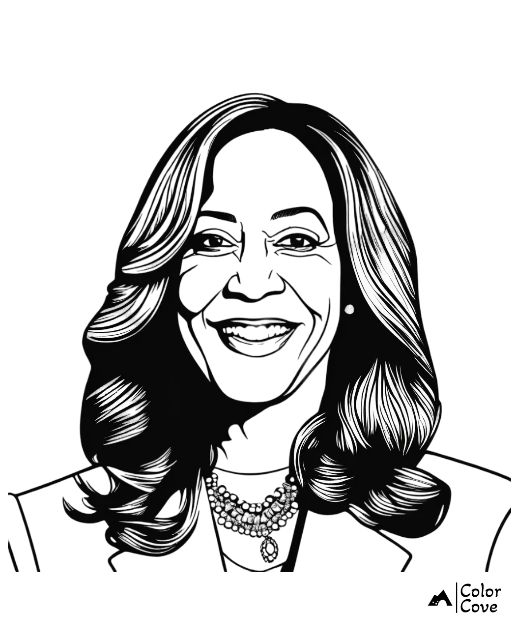 Kamala Harris Coloring Pages Free Printable Sheet (8)