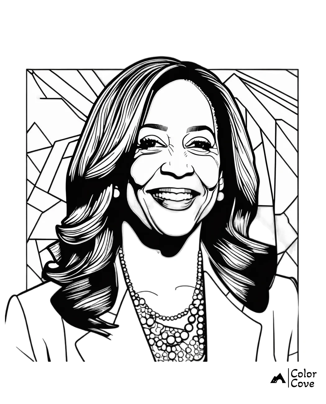 Kamala Harris Coloring Pages Free Printable Sheet (9)