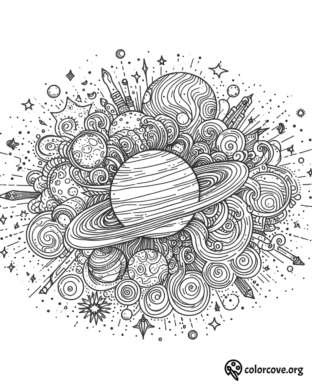 Space Coloring Pages Free Printable (9)