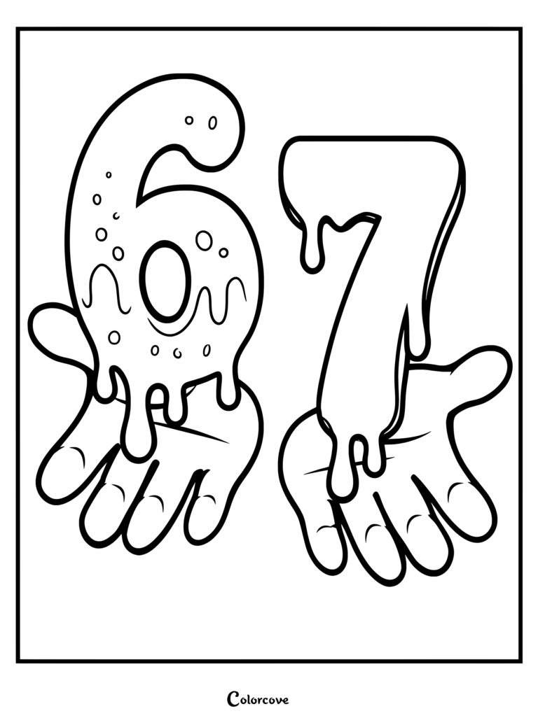 Two melting numbers rest in open cartoon hands.