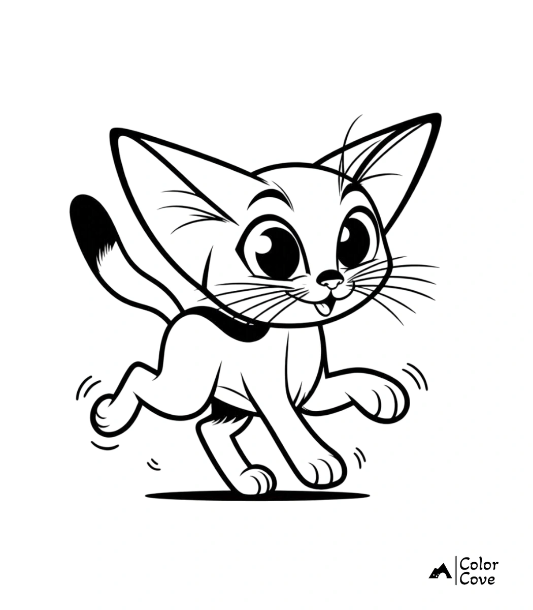 a cartoon of a cat