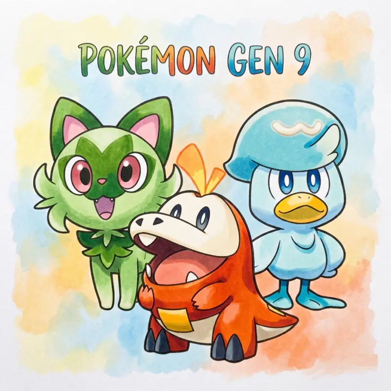 131 All 120 Gen 9 Paldea Pokémon Coloring Pages: Full Dex