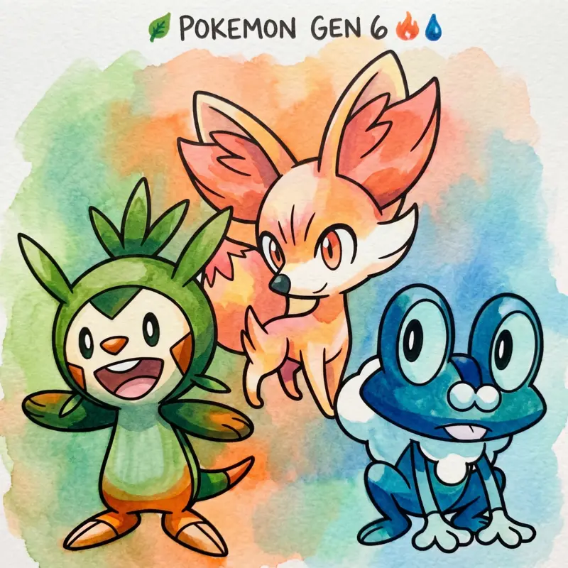 All 72 Gen 6 Kalos Pokémon Coloring Pages (Free Printables)