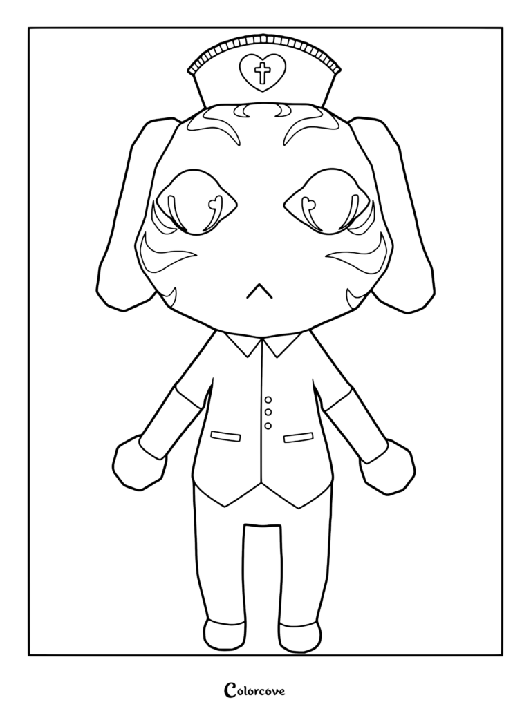 The Nurse character from Roblox Animal Hospital stands in uniform.