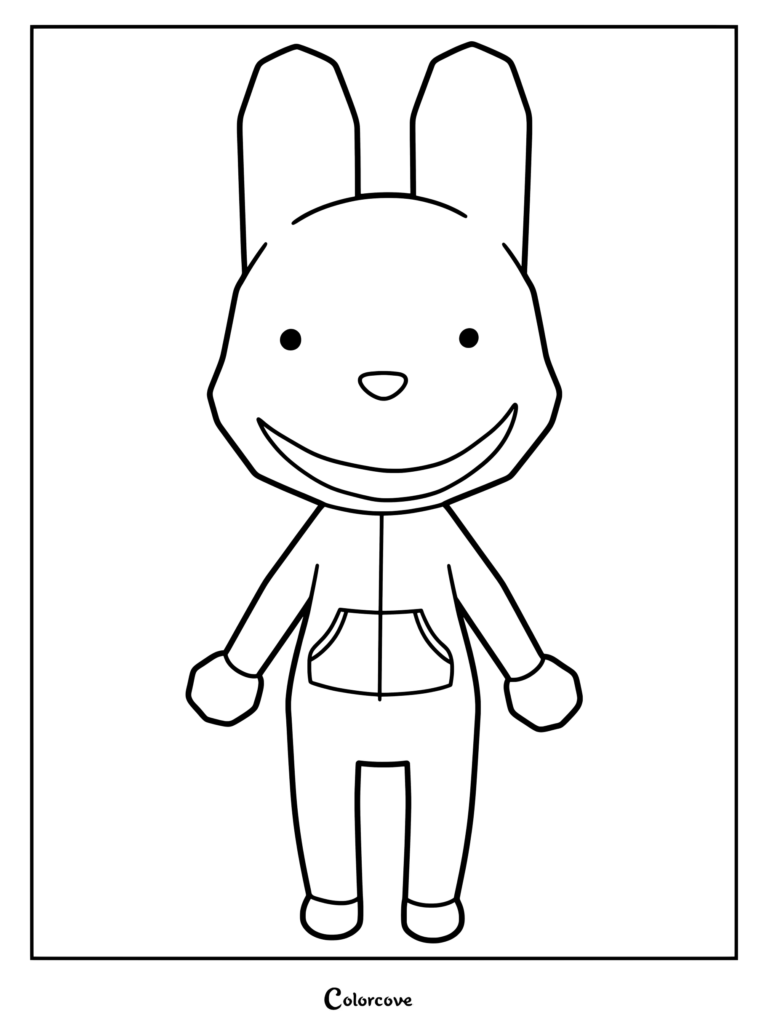 Interné d'Animal Hospital (Anomaly) debout et portant une combinaison sur cette page de coloriage.