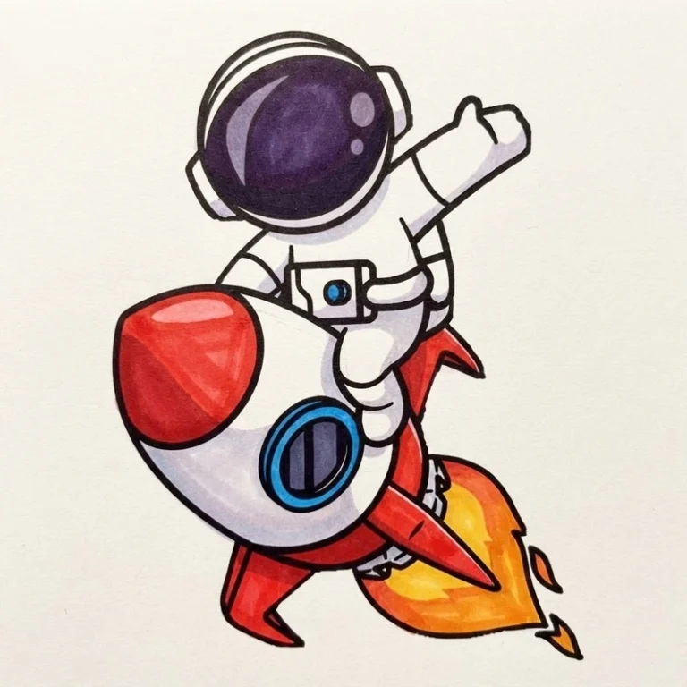38 Cute Astronaut Coloring Pages: Cosmic Artistic Adventures