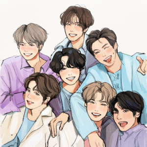 25 Dibujos de BTS para Colorear e Imprimir Gratis