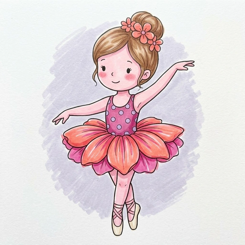 47 Cute Ballerina Coloring Pages: Graceful Tutu Art Designs