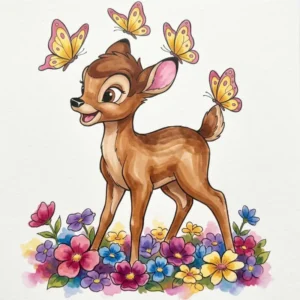 27 Bambi Coloring Pages: Magical Forest Scenes to Print