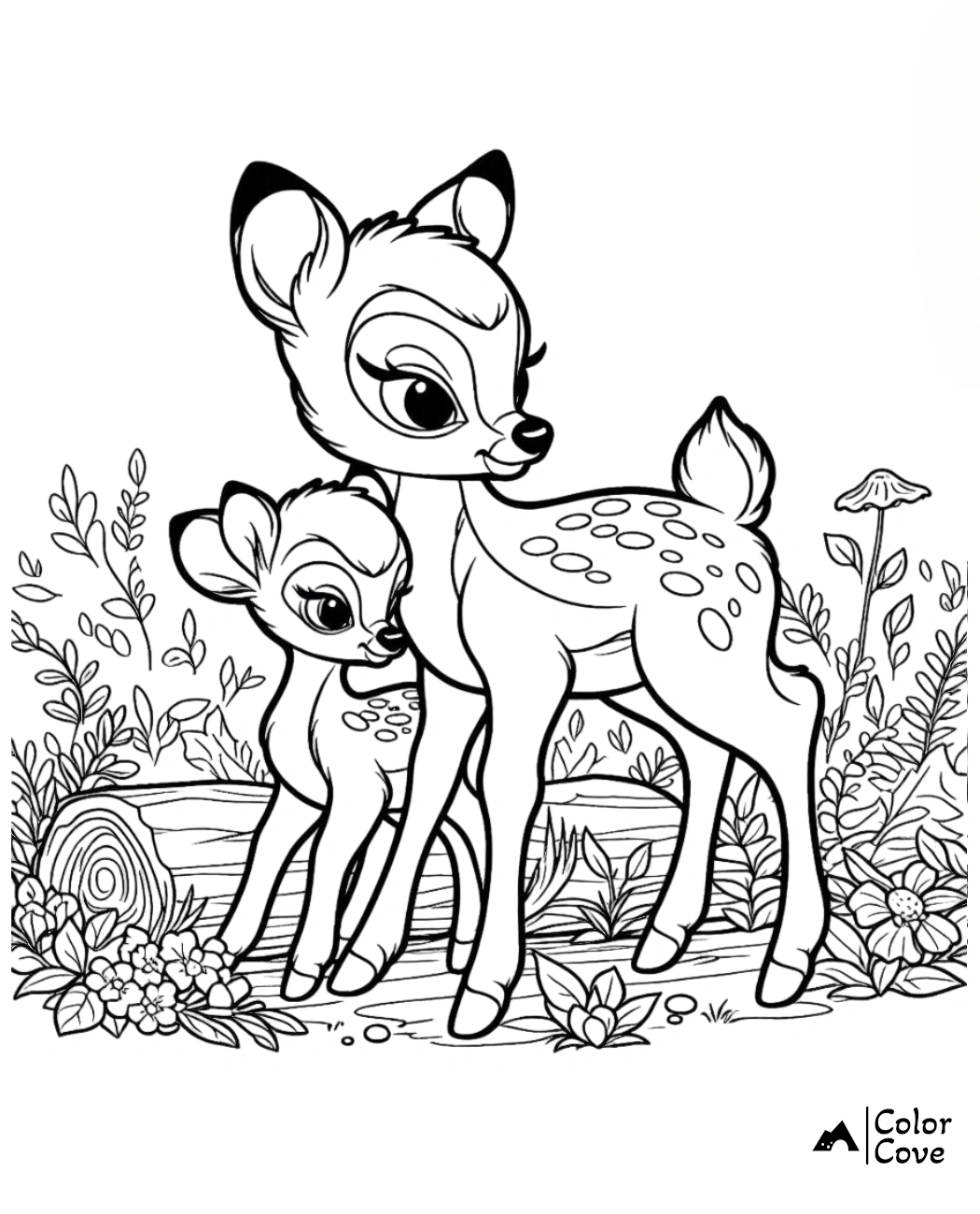 Bambi Coloring Pages Free Printable Sheet (1)