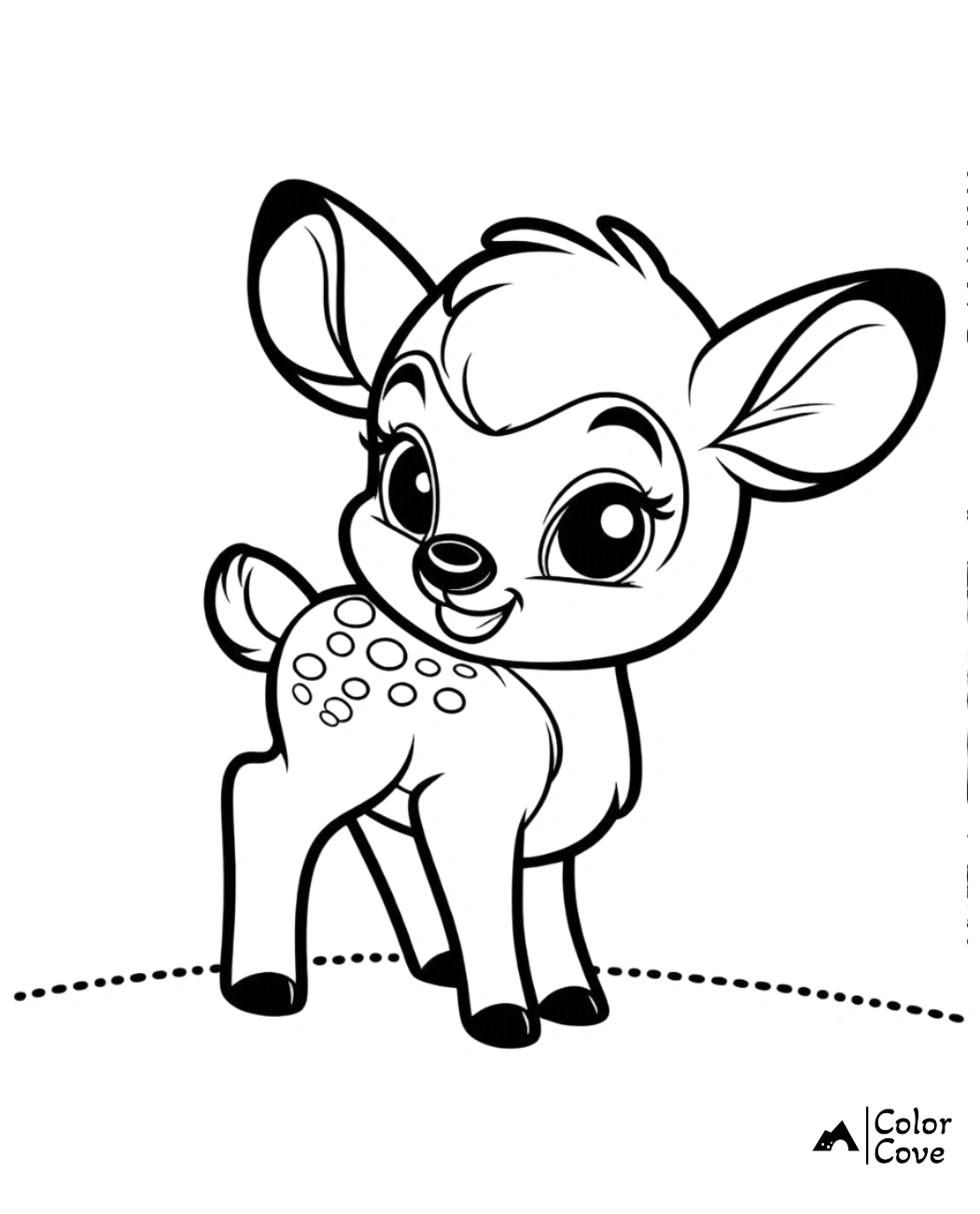 Bambi Coloring Pages Free Printable Sheet (2)