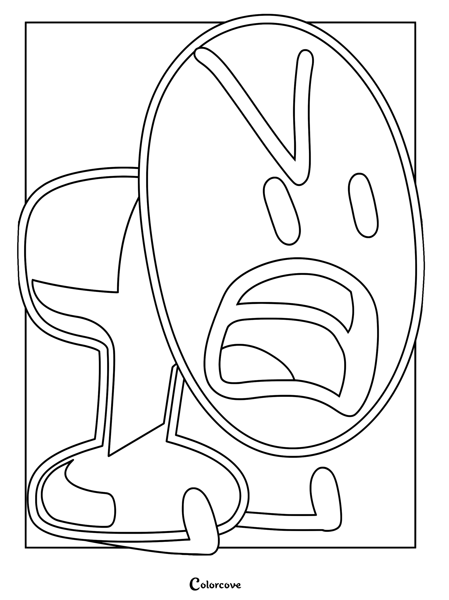 Fanny from Battle For Dream Island with an angry expression on a printable coloring page