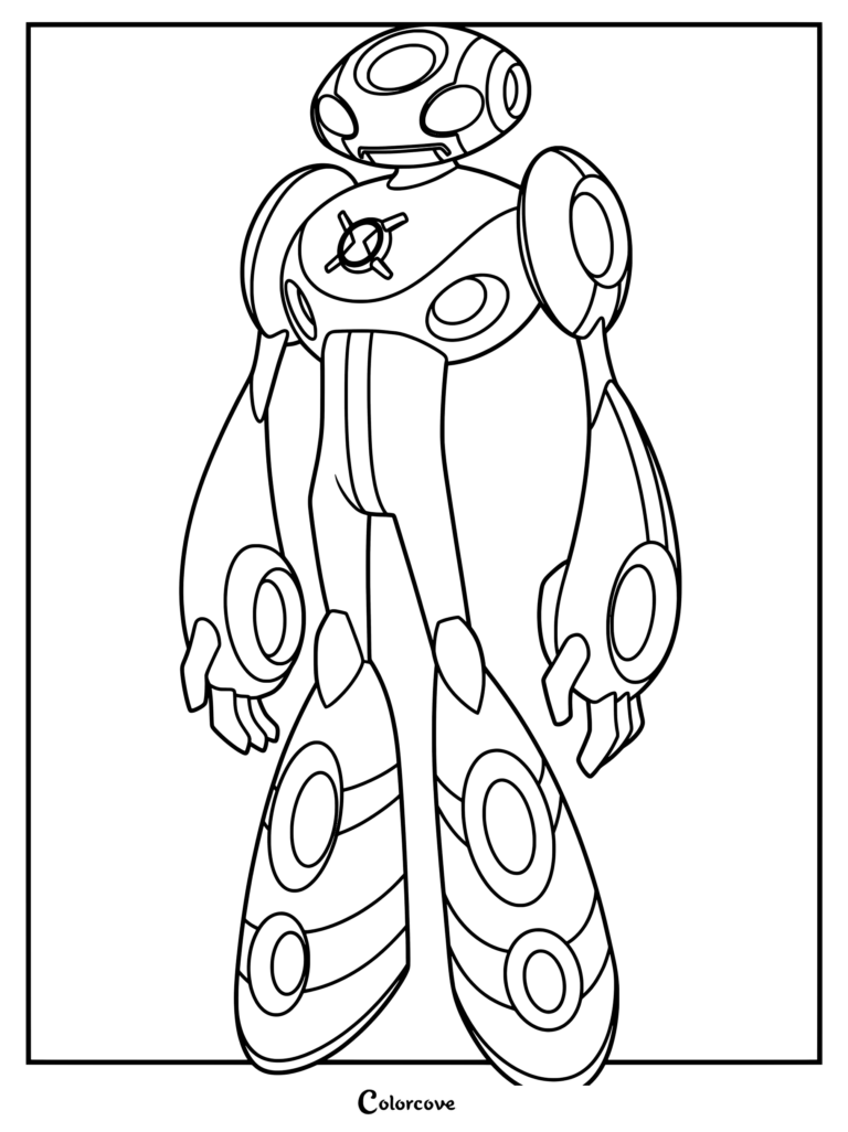 Dibujo para colorear de Eco Eco Supremo de Ben 10: Supremacía Alienígena.