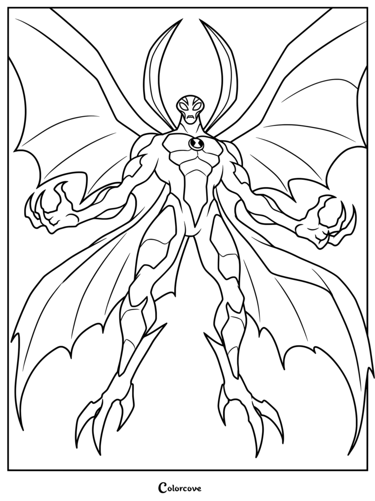 Dibujo para colorear de Frío de la franquicia Ben 10.