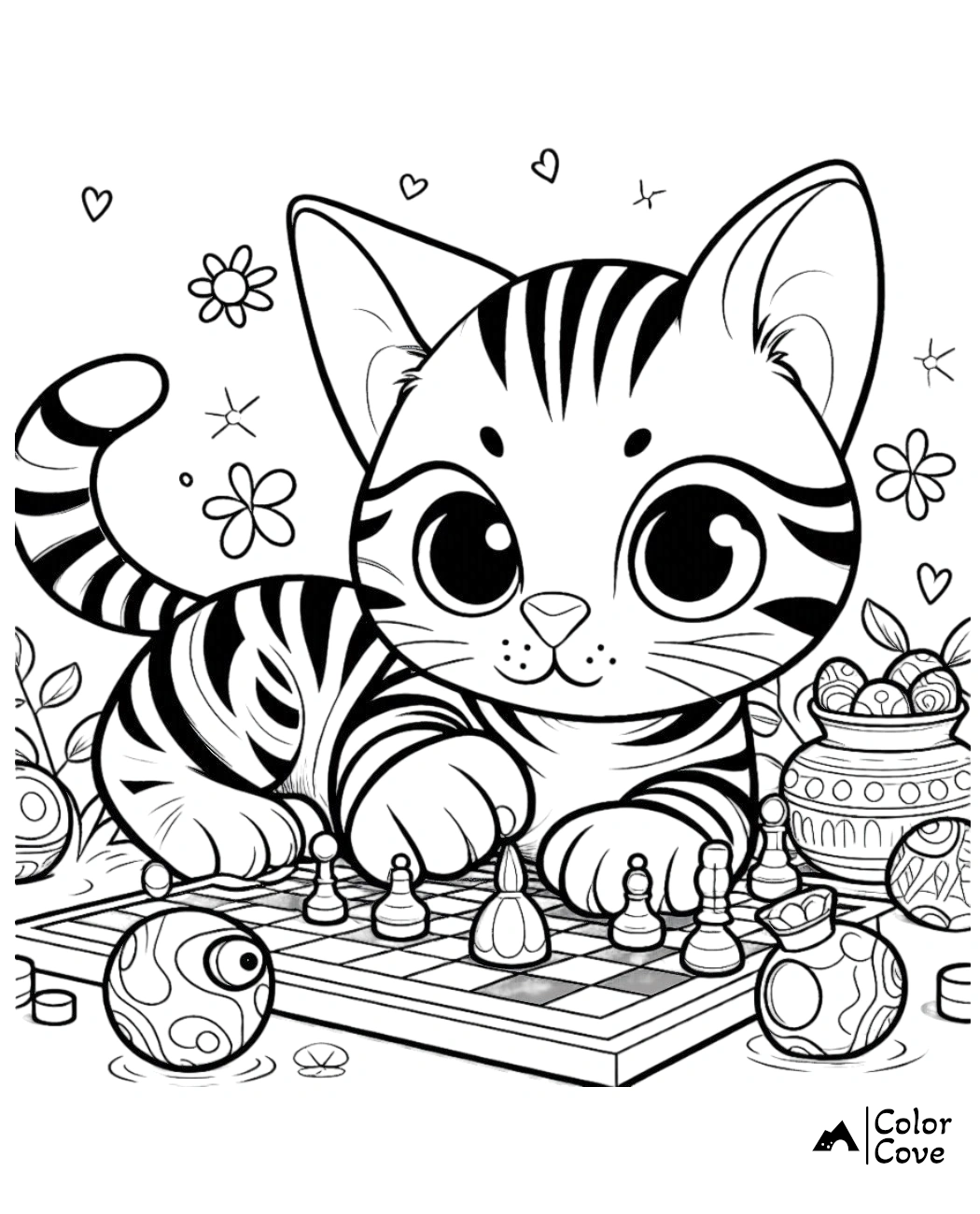 Bengal Cat Coloring Pages Free Printable Sheet (7)