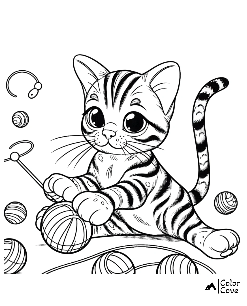 Bengal Cat Coloring Pages Free Printable Sheet (9)