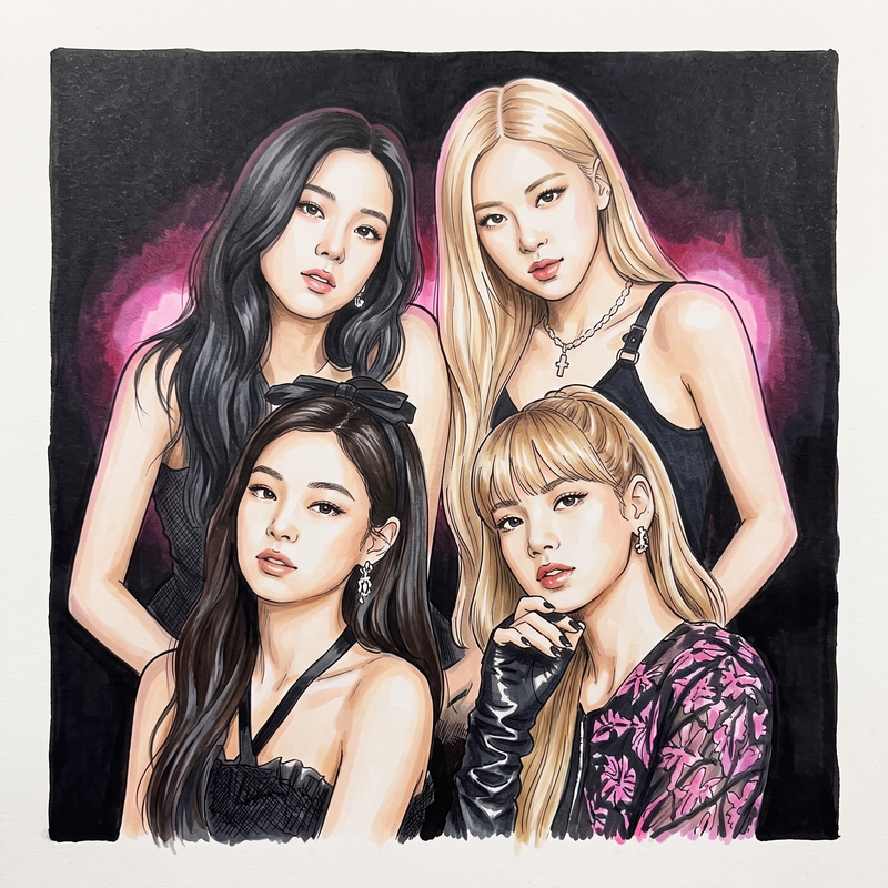 34 Blackpink Coloring Pages: Print K-Pop Line Art