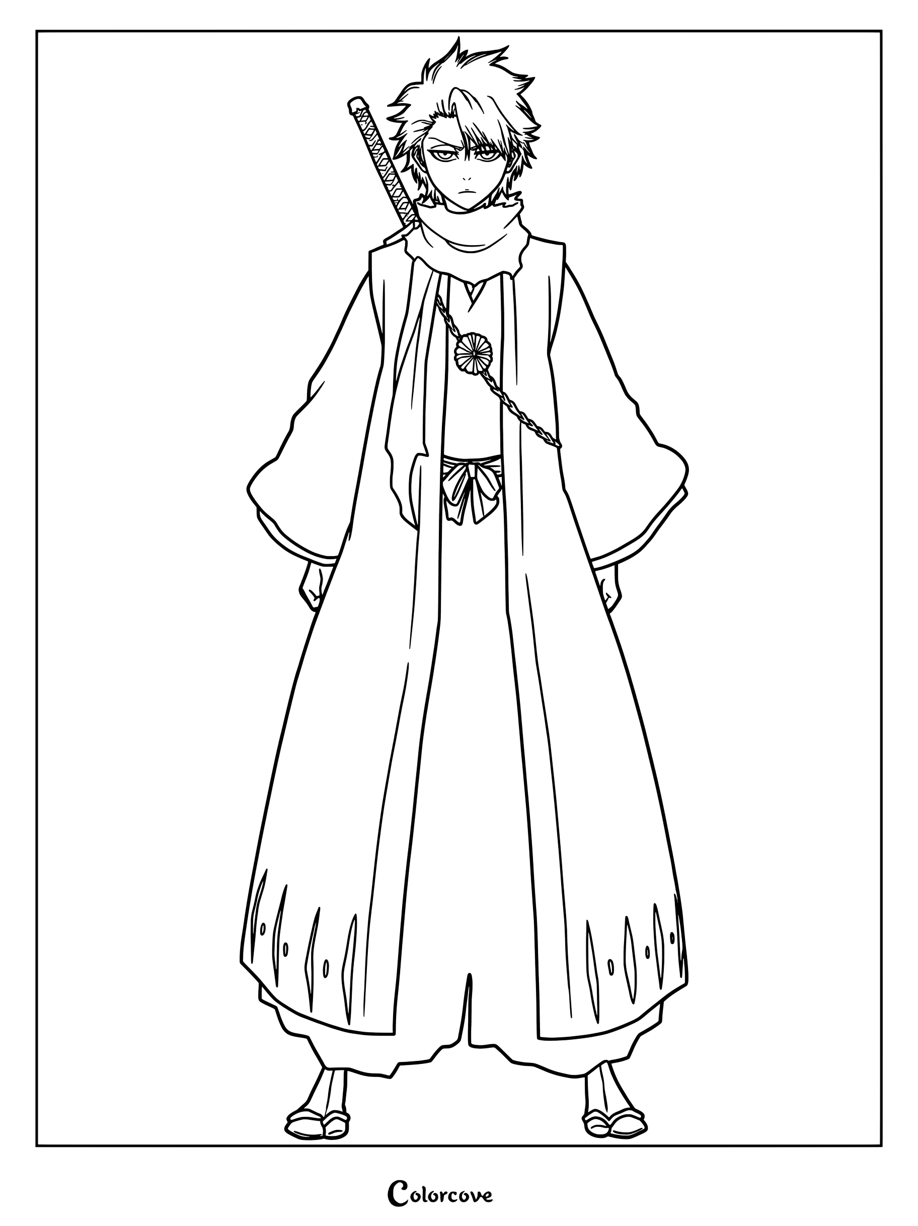 Dibujo para colorear de Tōshirō Hitsugaya de Bleach