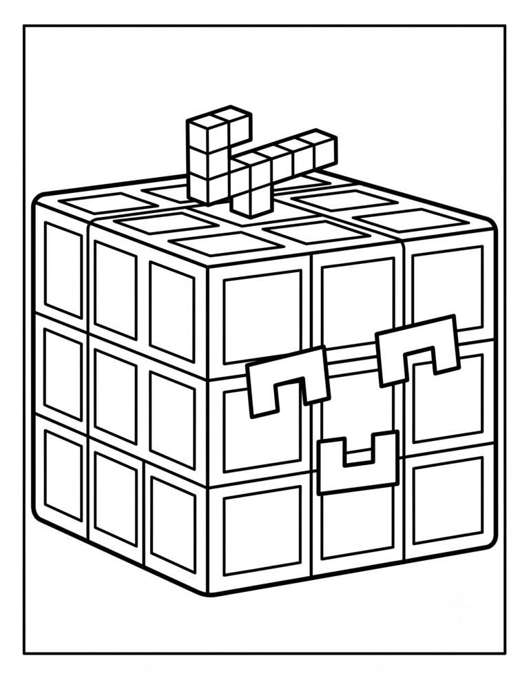 A detailed coloring page of the Legendary Creation physical fruit from Blox Fruits.
