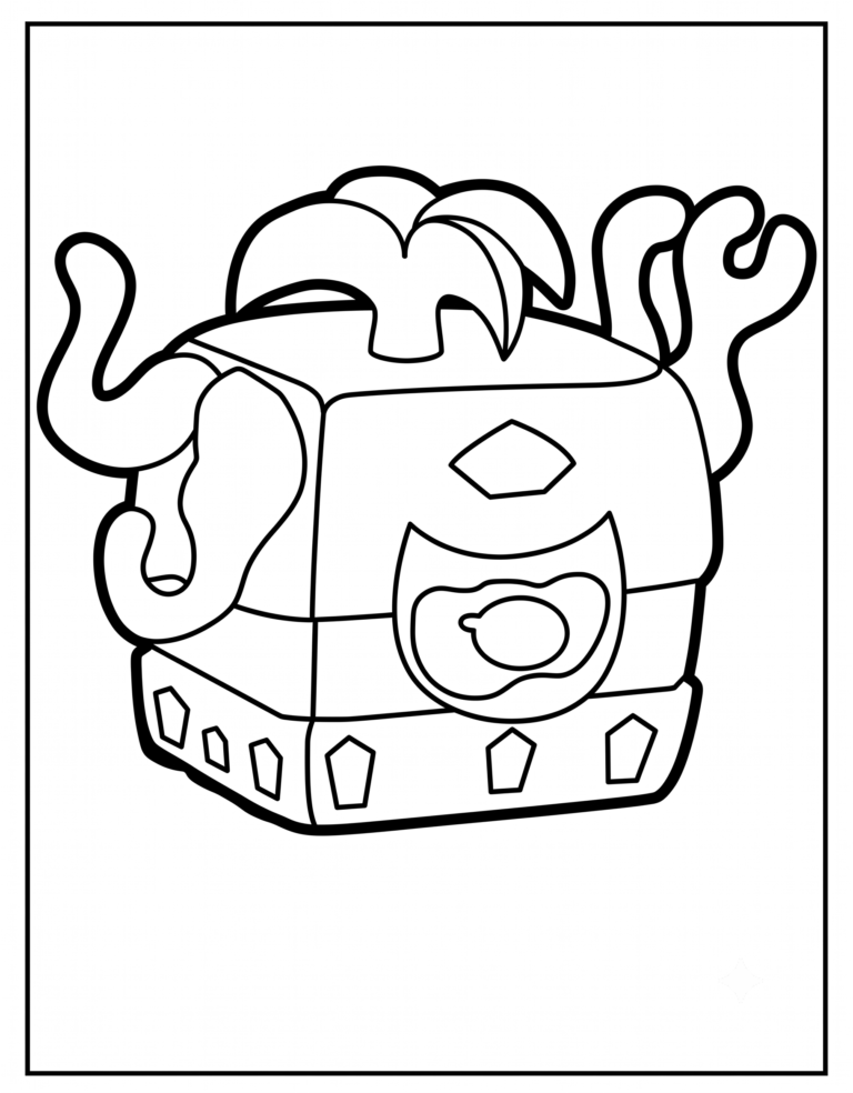 A detailed coloring page of the Uncommon Dark physical fruit from Blox Fruits.