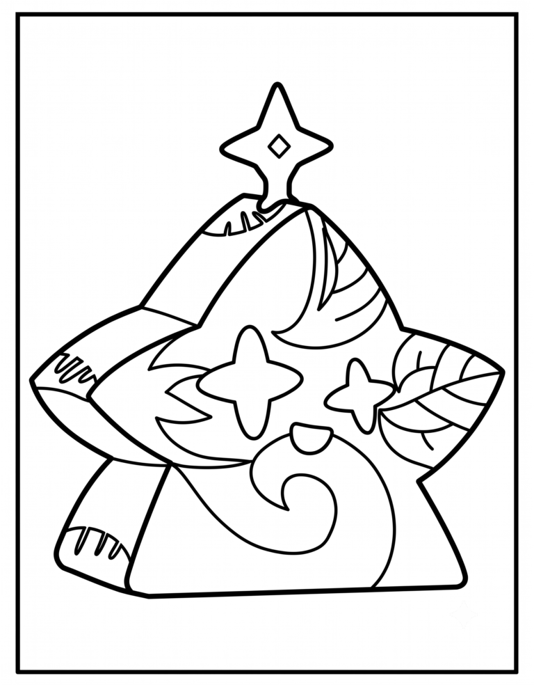 A detailed coloring page of the Rare Light physical fruit from Blox Fruits.