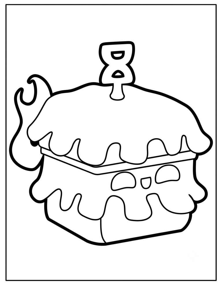 A detailed coloring page of the Uncommon Sand physical fruit from Blox Fruits.