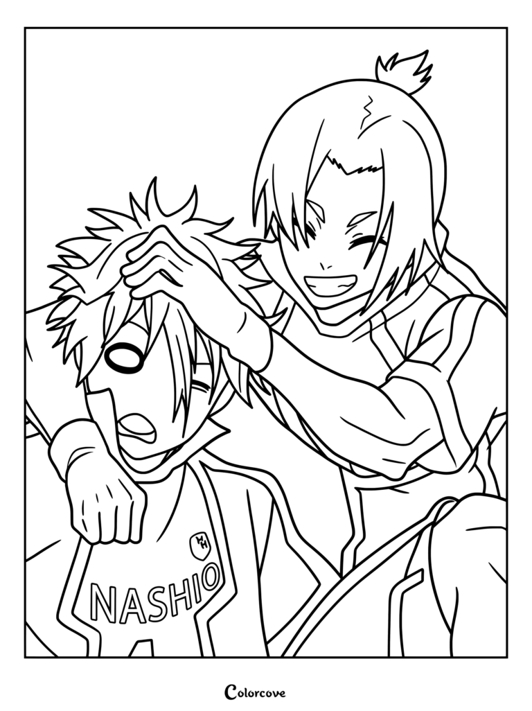Coloriage de Seishiro Nagi et Reo Mikage de la série animée et manga Blue Lock