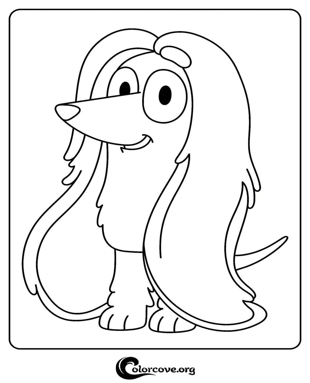 Bring your favorite Bluey character to life with this fun Indy coloring page! Simply download and print this free high-quality sheet for hours of creative fun at home.