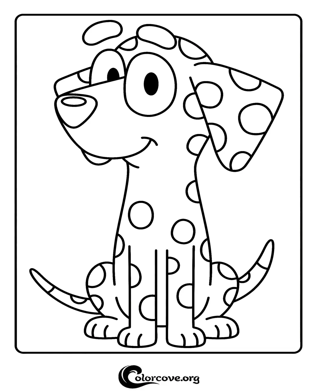 Bring this adorable Chloe character from Bluey to life with your favorite markers and crayons. Download and print this fun, easy-to-use coloring page for kids in just seconds.