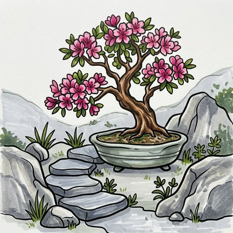 47 Free Bonsai Coloring Pages: Aesthetic Zen Art Therapy