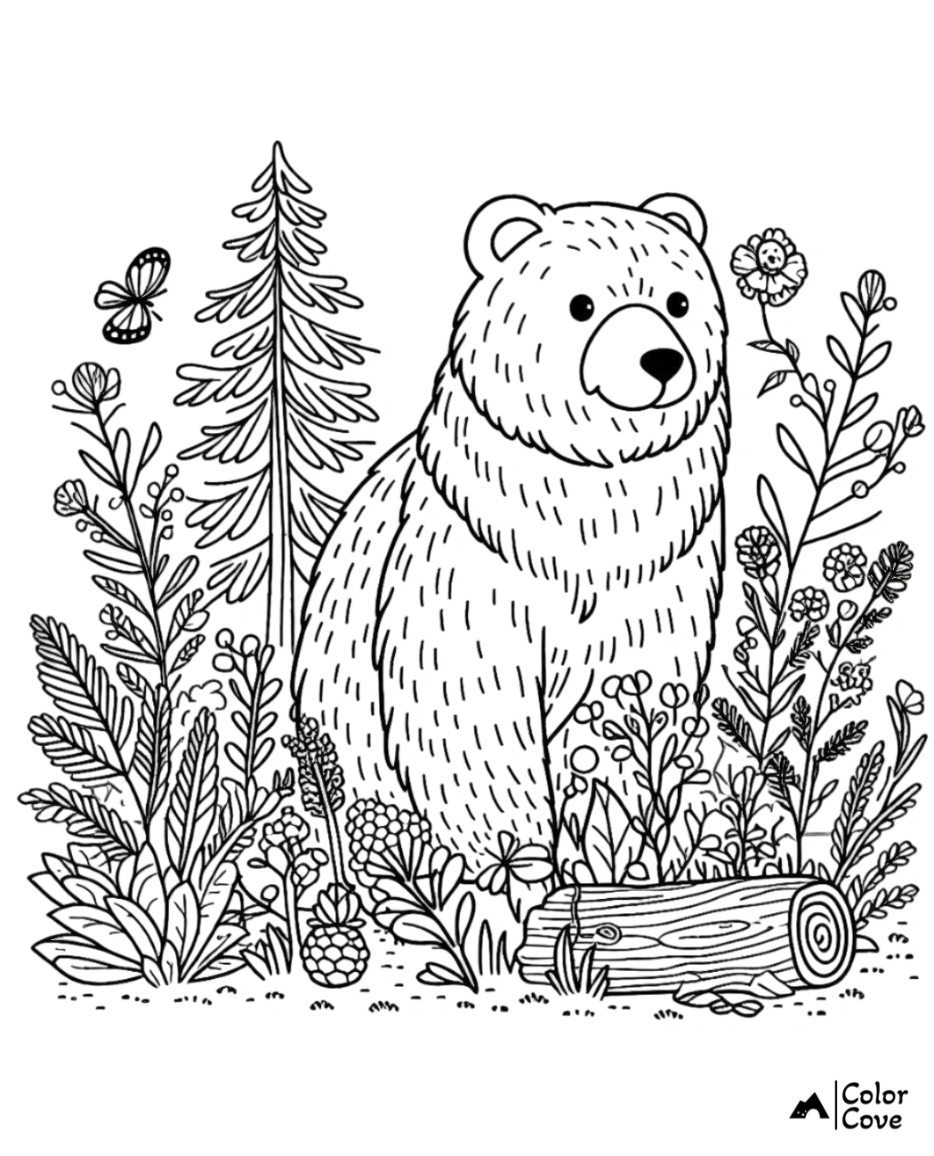 a bear in a forest