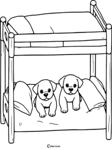24 Cozy Bunk Bed Coloring Pages