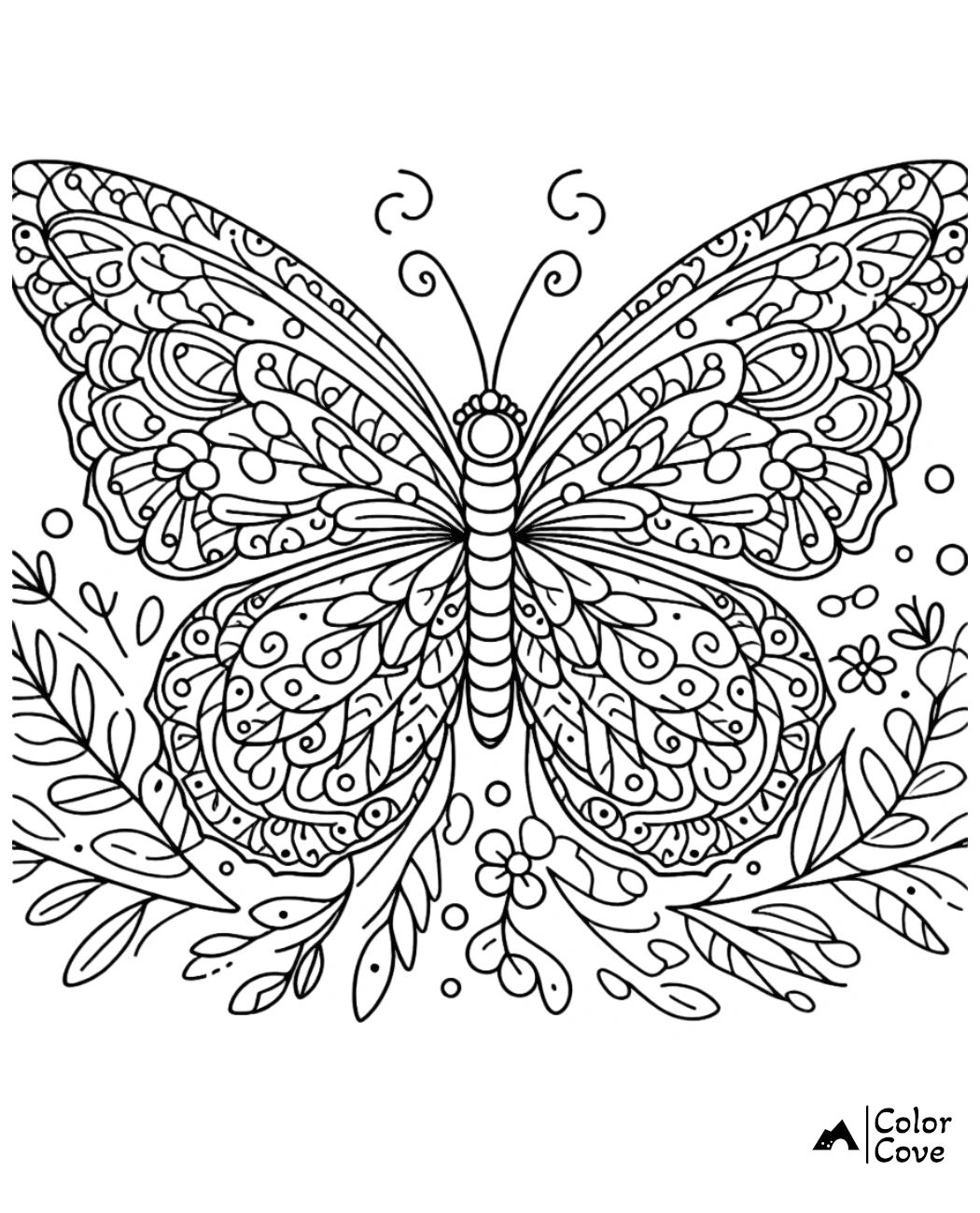 a butterfly coloring page