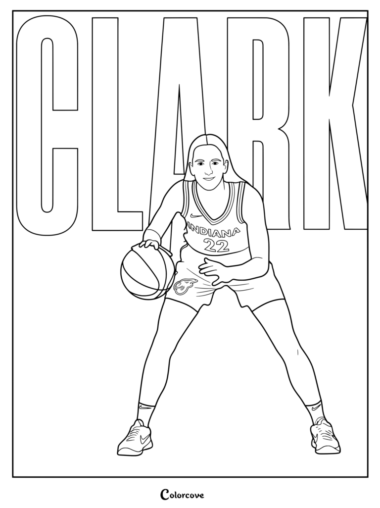 Professional basketball player Caitlin Clark in her Indiana Fever uniform.
