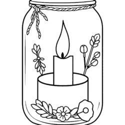 31 Free Relaxing Candle Coloring Pages