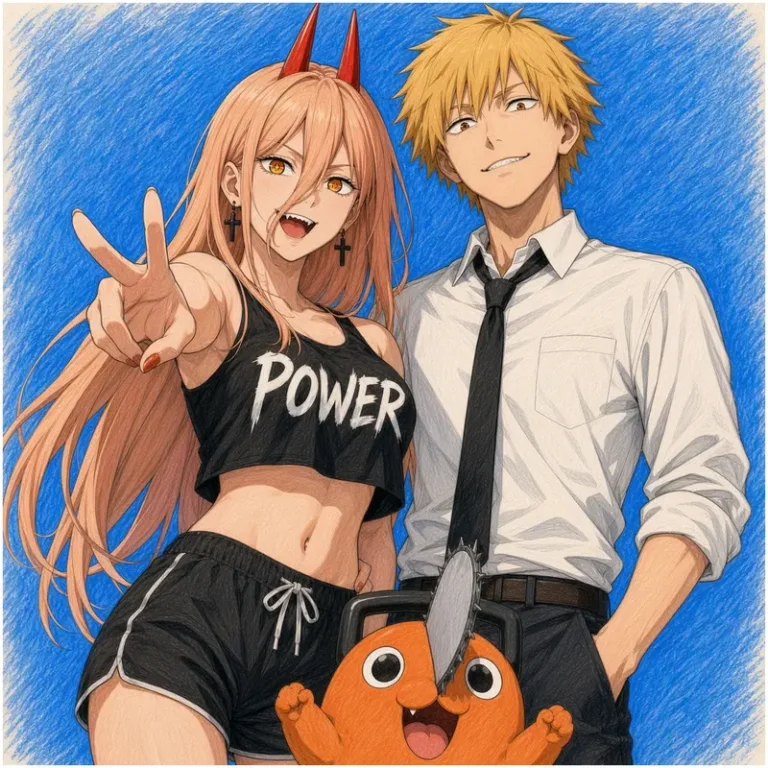 44 Dibujos de Chainsaw Man para colorear gratis