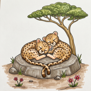 33 Adorable Cheetah Coloring Pages: Cute Wild Cats