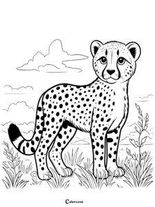 21 Free Cheetah Coloring Pages