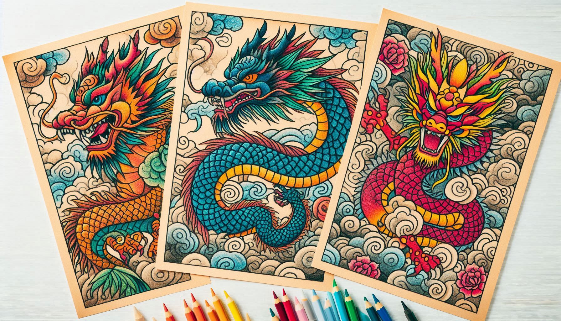 24 Free Chinese Dragon Coloring Pages