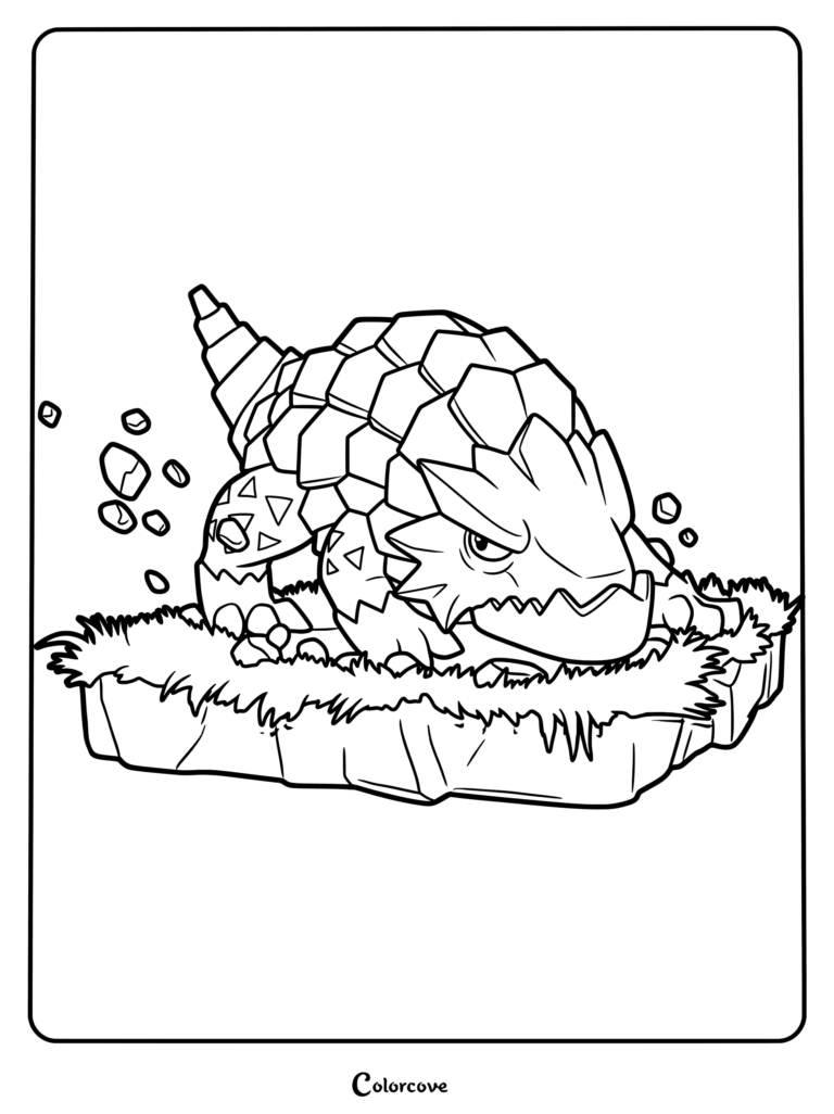 Diggy from Clash of Clans burrowing through the ground in this printable coloring page.