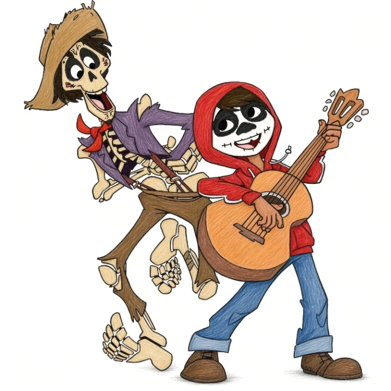 25 Coco Coloring Pages: Miguel & Land of the Dead