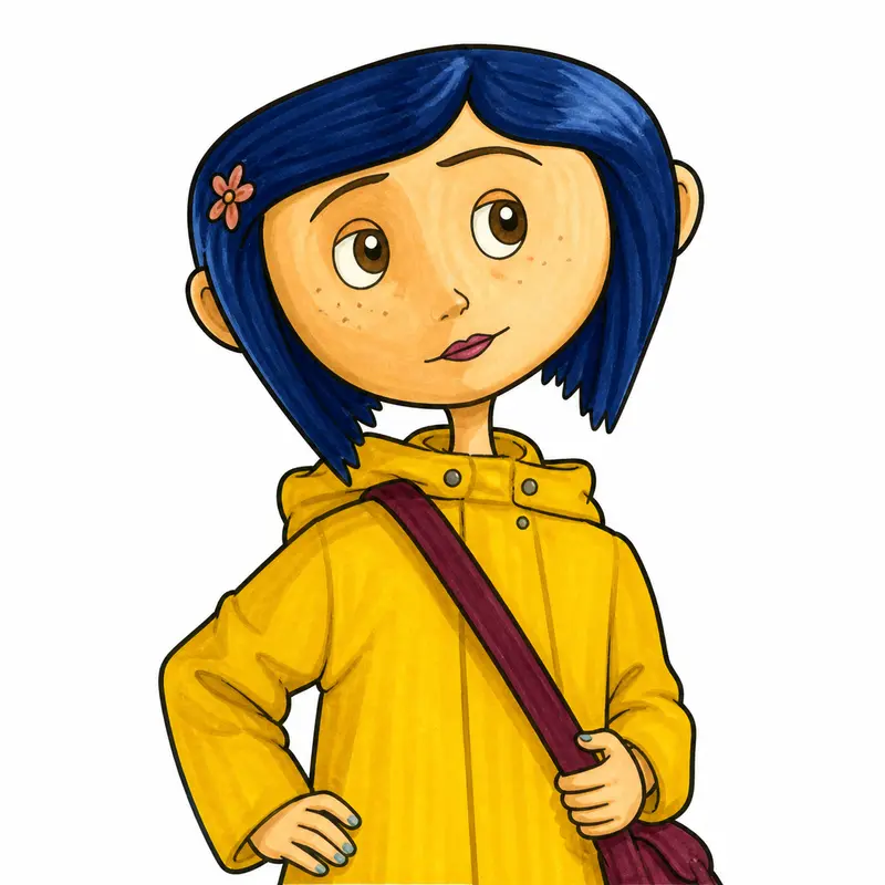 14 Coraline Coloring Pages: Spooky Aesthetic Other World Art