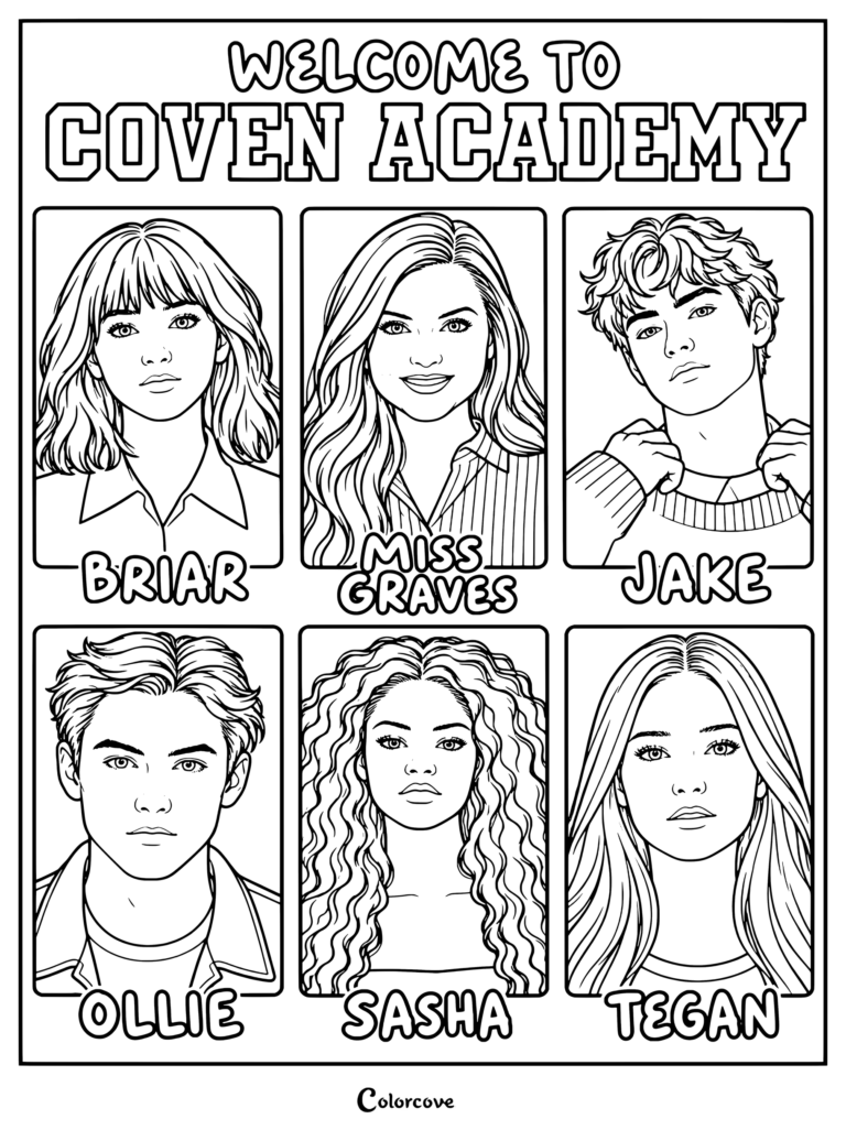 12 Coven Academy Coloring Pages: Free Printables – ColorCove