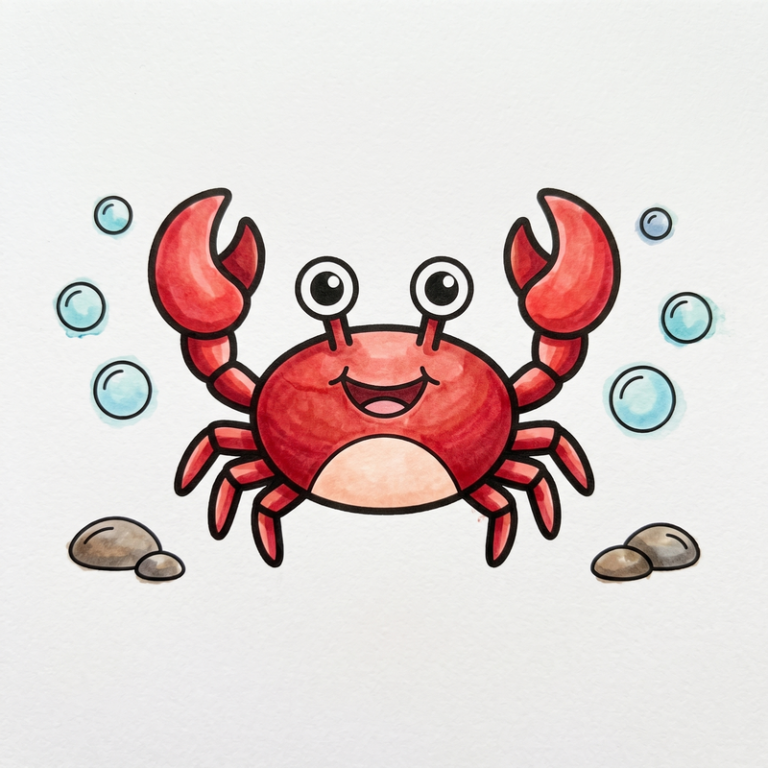 33 Crab Coloring Pages: Fun Beach Printables
