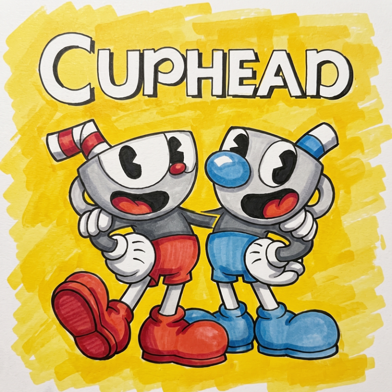 25 Dibujos de Cuphead para Colorear e Imprimir